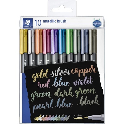 Staedler Metallické štětečkové fixy 8231tb10 10 barev