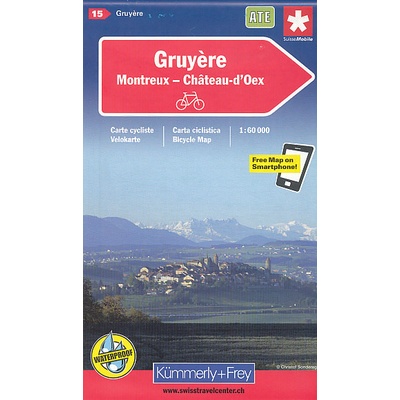 cyklomapa Gruyere. Montreux Gstaad 1:60 t.
