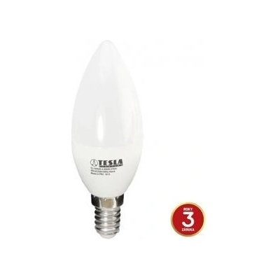 Tesla LED CL140540-4, žiarovka CANDLE sviečka, E14, 5W, 230V, 470lm, 15 000h, 4000K studená biela