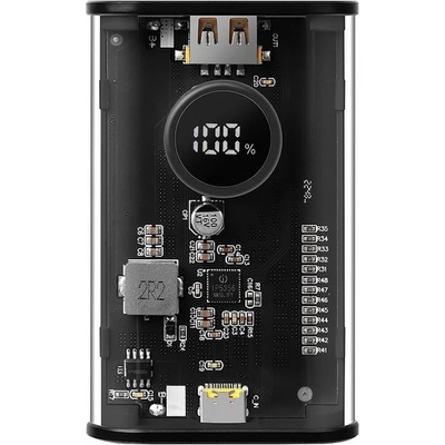 Външна батерия с USB-A и USB-C портове с технология за бързо зареждане - Tactical C4 Explosive Power Bank 9600 mAh 22.5W (черен) (GD01-3)