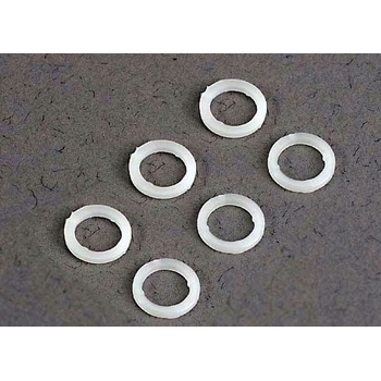 Traxxas White plastic washers (5x8x1.0mm) (6), TRX3685 (TRX3685)