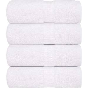 vidaXL Кърпи за гости FROGN 4 бр. Бели 30x50 см 360 г/м2 (136646)