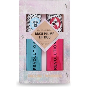 Makeup Revolution КОМПЛЕКТ REVOLUTION Maxi Plump Cool As Ice And Hot As Chilli Lip Set Комплект дамски