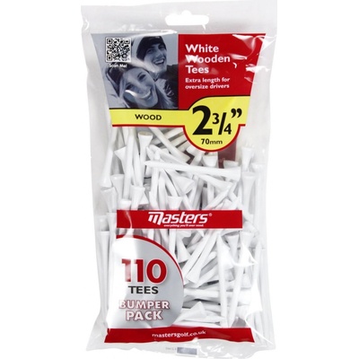 Masters Golf Bamboo Tees 2 3/4 Bumpa Bag 110ks biela
