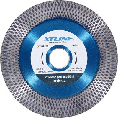 Kotúč XTLINE diamantový Turbo HYBRID (rezný/brúsny) 125x1,8x10/20x22,2 mm XT168125