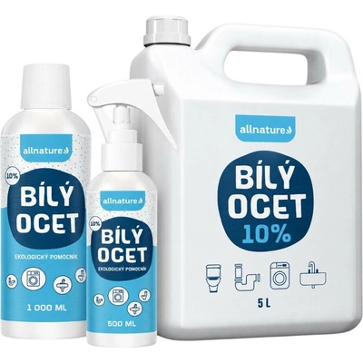 Allnature Bílý ocet sprej 10% 500 ml