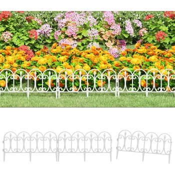 Image 1 of vidaXL Кантове за тревни площи, 17 бр, бели, 10 м, PP (318294)