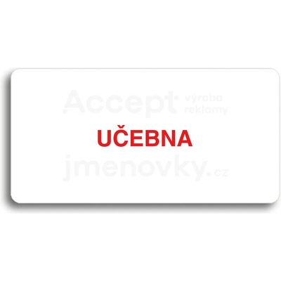 ACCEPT Piktogram UČEBNA - bílá tabulka - barevný tisk bez rámečku