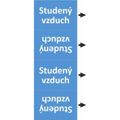 Grafiko | Studený vzduch - průměru trubky o 100 mm - Pás dle ISO 20560 - Materiál Folie s vyšší lepivostí s ochrannou laminací – High tack, Rozměr 105 x 1350 mm