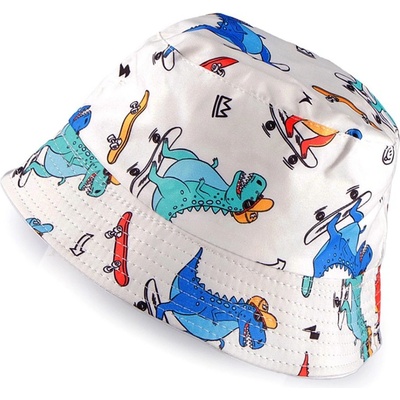 Dětský / chlapecký letní klobouk dinosaurus bílá