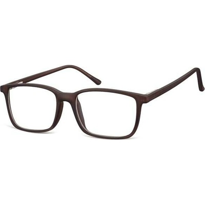 Obdelníkové brýle bez dioptrii Prudent hnědé Olympic eyewear SUNCP160E