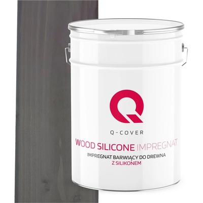 Impregnace na dřevo Q-COVER s barvou a silikonem, antracit matná, 10 l