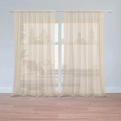 Sablio Záclony Svetlá béžová: 2ks 150x250cm