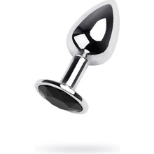 TOYFA Análny kamienok kov striebro s kryštálom turmalínu 7 cm O 2,8 cm 50 g