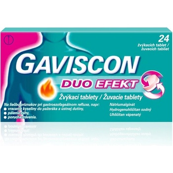 GAVISCON DUO EFEKT POR 250MG/106,5MG/187,5MG TBL MND 24