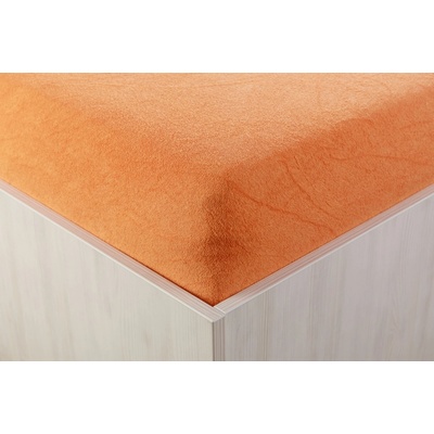 Teptex prostěradlo froté oranžové 90x200