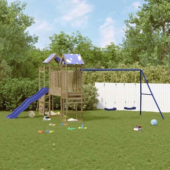 vidaXL Комбинирано детско съоръжение за игра, импрегниран бор (3279150)