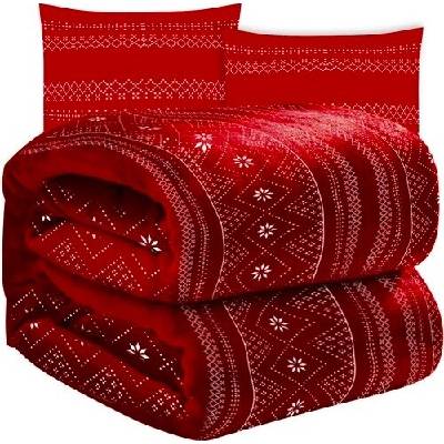Jipos Tools Deka + 2 povlak na polštář 40x40 červené 22594 160x200