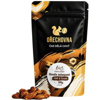 Ořechovna Pražené neloupané mandle Chilli & česnek 100 g