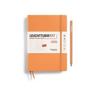 Leuchtturm1917 Weekly Planner & Notebook Medium A5 2025 Apricot tečkovaný – Zboží Mobilmania