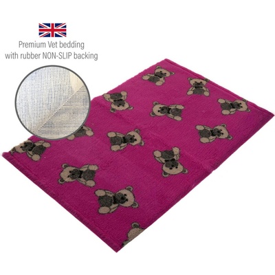 DRYBED Premium Vet Bed Medvedíky magenta