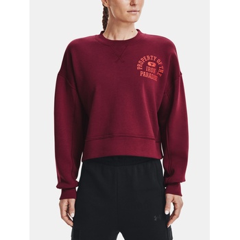 Under Armour UA Project Rock Fleece LC Crew Sweatshirt Under Armour | Cherven | ЖЕНИ | S