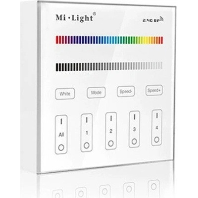 LEDprodukt RGB / RGBW ovládač RF5 4 okruhy - 2,4GHz - Nástenný