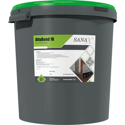 Sanax Bitumenová, hydroizolační 1K stěrka. | BituBond 1K - 25,5kg/32ltr