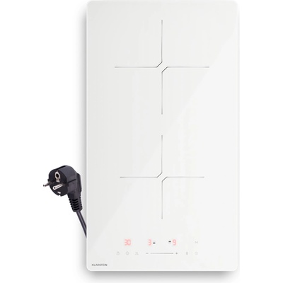 Индукционен плот PowerGlide | Модерен, компактен и мощен | 2 зони за готвене | 3500 W | 30 см (AI210-A35E0-S03P00-WH) (AI210-A35E0-S03P00-WH)