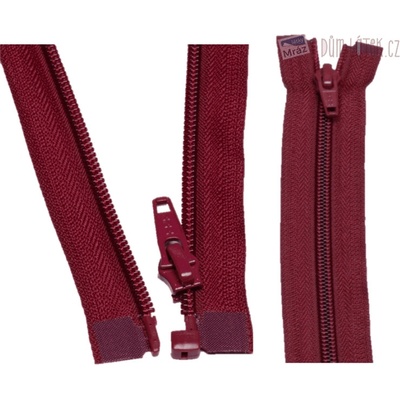 YKK Zips špirálový deliteľný vínový 50 cm