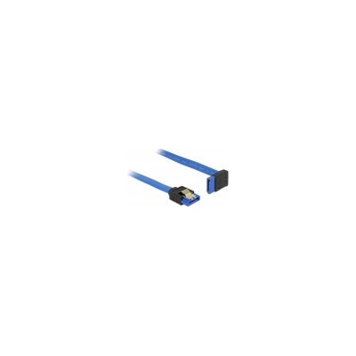 Delock Cable SATA 6 Gb/s receptacle straight > SATA receptacle upwards angled 100 cm blue with gold clips