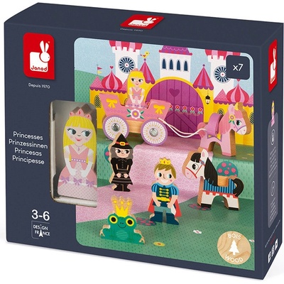 JANOD Mini story Set drevené postavičky Princezné