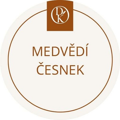 Davídkovo koření Etiketa Medvědí česnek béžová průměr 4,5 cm 1 ks
