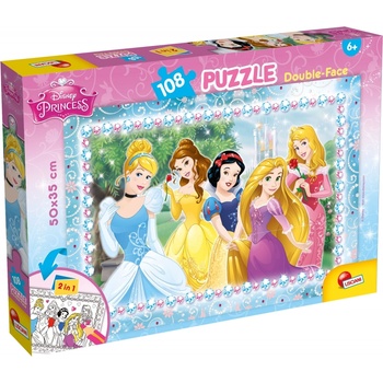 Lisciani Двулицев пъзел Lisciani - Disney Princess, 108 части (LI47963)