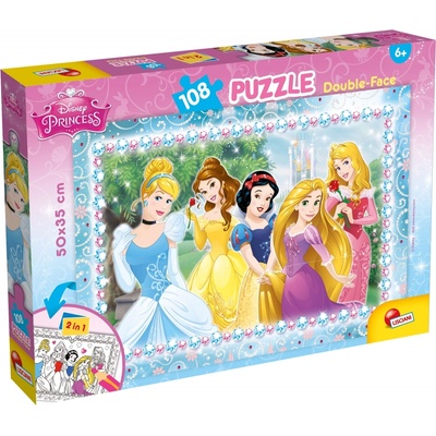 Lisciani Двулицев пъзел Lisciani - Disney Princess, 108 части (LI47963)