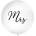 PartyDeco Кръгъл латексов джъмбо балон - Mrs 1 м