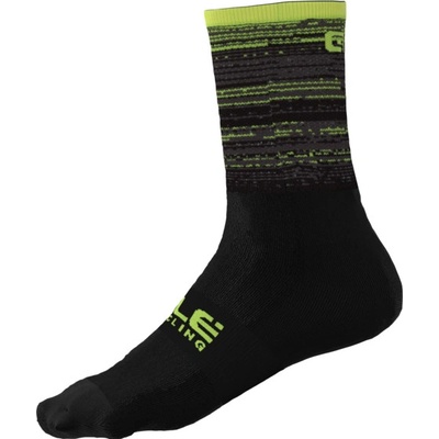Alé Cycling letné cyklistické ponožky Scanner Socks čierne/zelené