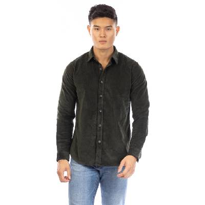 Риза с дълъг ръкав Peter Werth Men's Plain Long Sleeve Shirt - Dark Brown