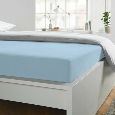 Schlafgut Prostěradlo ZWIRNjersey Aqua 052 elastan 180x200-200x220x30