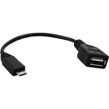 DeTech Кабел DeTech USB F - USB Micro, 30см, Черен -18080 (18080)