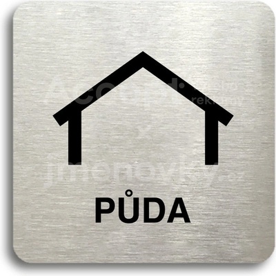 ACCEPT Piktogram půda - stříbrná tabulka - černý tisk bez rámečku