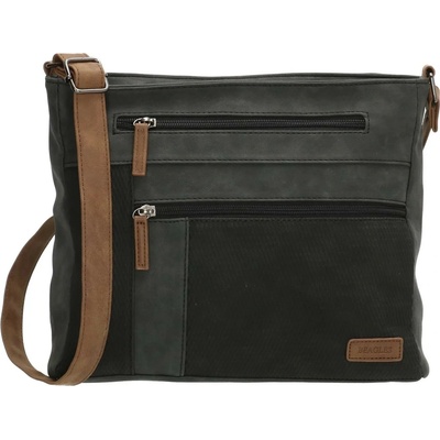 dvojfarebná crossbody kabelka na rameno "Melissa“ Čierna