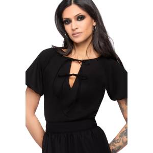 KILLSTAR дамска блуза KILLSTAR - MIDNIGHT VALE TOP - Black - KSRA014849