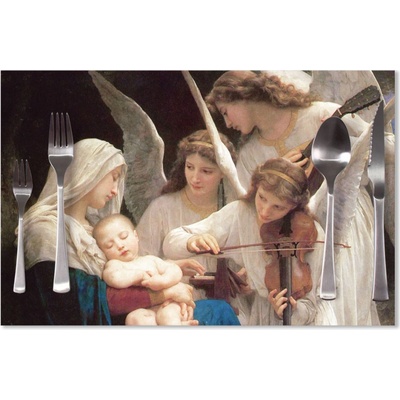 Sablio Prestieranie Panna s anjelmi - William-Adolphe Bouguereau 40x30cm