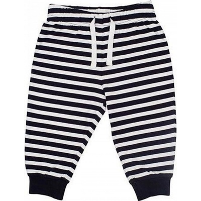 Larkwood Pohodlné dětské pyžamové kalhoty na doma s proužky hvězdičkami let modré námořní proužky