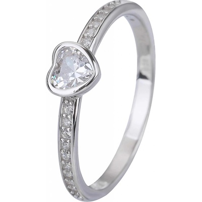 Bealio stříbrný SRDÍČKO bílá 03 08298 0877