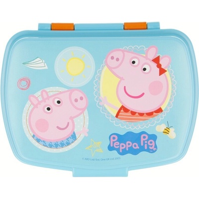 Stor plastový box na desiatu Peppa Pig