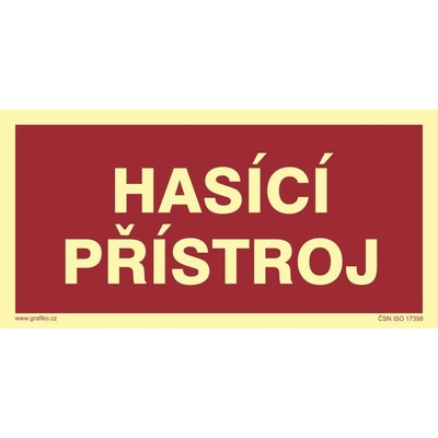 Grafiko | Hasící přístroj - fotoluminiscenční - Materiál Samolepící PVC folie, Rozměr 400x200mm