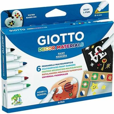 Dekorační fixy GIOTTO Decor materials / 6 dílná sada