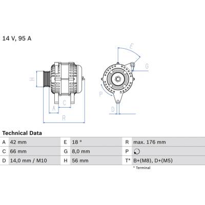 Alternátor BOSCH 0 986 038 791